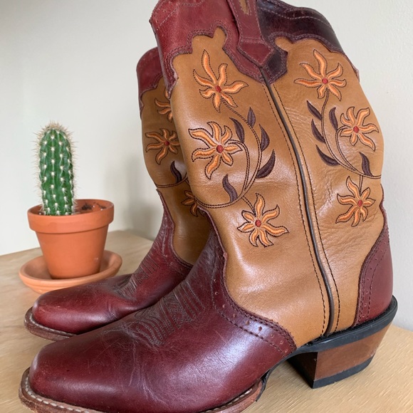 Genuine Leather Cowgirl Boots - Picture 1 of 4
